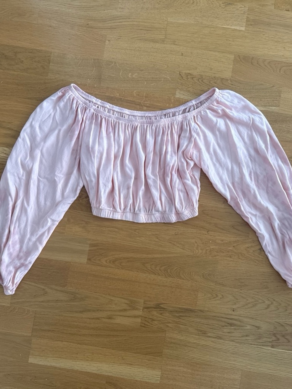 Electric & Rose Light Pink Off-Shoulder Crop Top